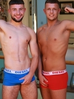 swimmers twink twink sweaty anal hug sperm